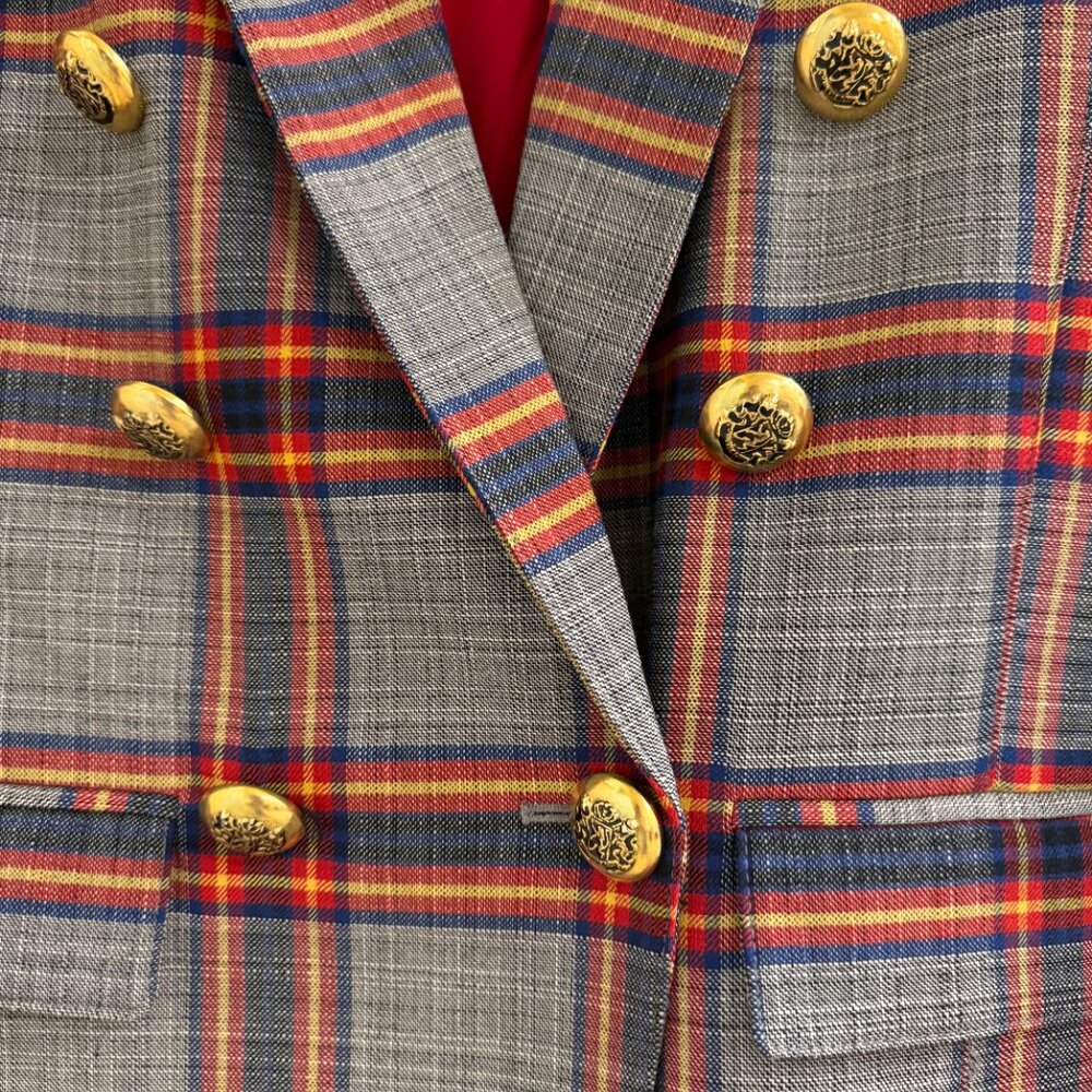 Smythe Plaid Double Breasted Blazer (8) & Karen Millen red top - Picture 5 of 13